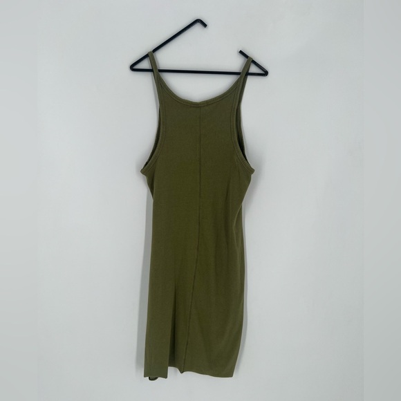 Eterne Ribbed Knit Tank Mini Dress In Olive - Picture 5 of 5